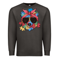 Smoke autism awareness bear Premium Sweatshirt - MaliasSmallBusiness