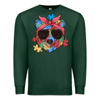 Sports Green autism awareness bear Premium Sweatshirt - MaliasSmallBusiness