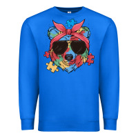 True Royal autism awareness bear Premium Sweatshirt - MaliasSmallBusiness