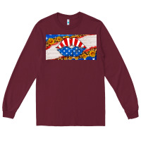 Burgundy usa life license plate Long Sleeve Tee - HRA Design Shop