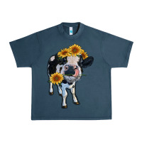 Midnight Navy heifer cow Urban Heavy Tee - RanaPortraitStore