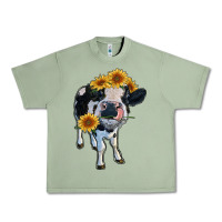 Oil Green heifer cow Urban Heavy Tee - RanaPortraitStore