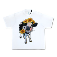 White heifer cow Urban Heavy Tee - RanaPortraitStore