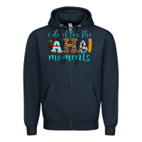 Navy i do it for the aha moments Zipper Hoodie - BundleAndBundleShop