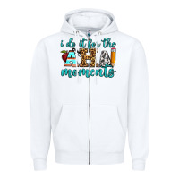 White i do it for the aha moments Zipper Hoodie - BundleAndBundleShop