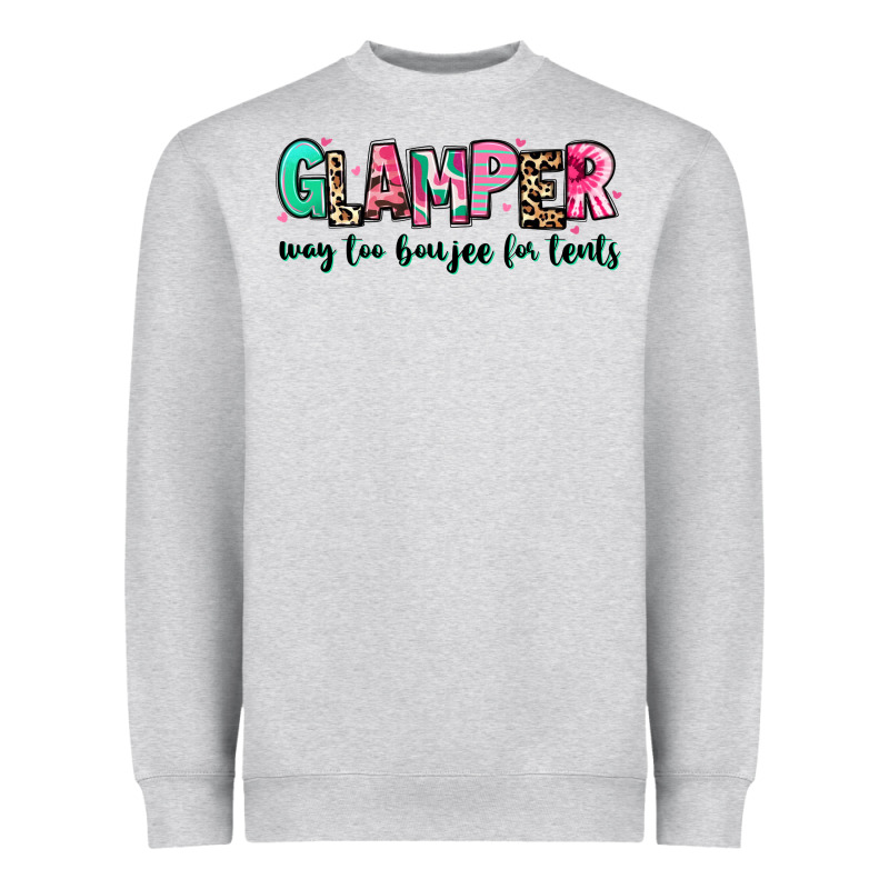 Glamper Way Too Boujee For Tents Heavyweight Sweatshirt by RanaPortraitStore | Teevron