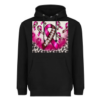 Black breast cancer american football ribbon Heavyweight Hoodie - NancyCooperArtShop