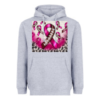 Heather Grey breast cancer american football ribbon Heavyweight Hoodie - NancyCooperArtShop