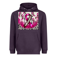 Plum breast cancer american football ribbon Heavyweight Hoodie - NancyCooperArtShop