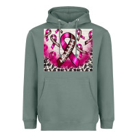 Sage breast cancer american football ribbon Heavyweight Hoodie - NancyCooperArtShop