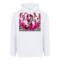 White breast cancer american football ribbon Heavyweight Hoodie - NancyCooperArtShop