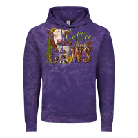 Cloud Purple coffee then cows Vintage Hoodie - texasbilliewilder