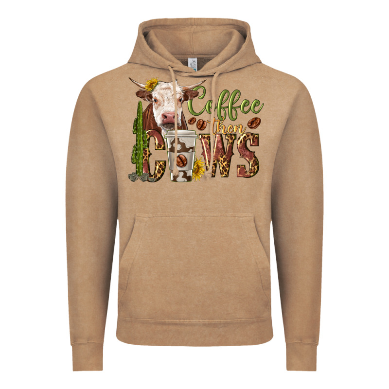 Coffee Then Cows Vintage Hoodie by texasbilliewilder | Teevron