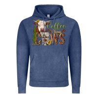 Vintage Denim coffee then cows Vintage Hoodie - texasbilliewilder