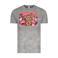 Cloud Rock pink camouflage bunny background Vintage Tee - BarkalooDesign