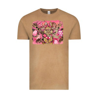 Vintage Camel pink camouflage bunny background Vintage Tee - BarkalooDesign