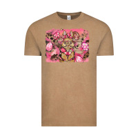 Pink Camouflage Bunny Background Vintage Tee | Teevron