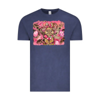 Vintage Denim pink camouflage bunny background Vintage Tee - BarkalooDesign