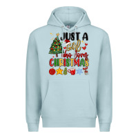 Blue Mist just a girl who loves christmas Premium Hoodie - MaliasSmallBusiness