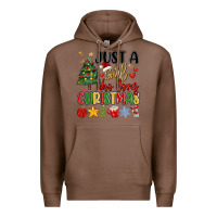 Chestnut just a girl who loves christmas Premium Hoodie - MaliasSmallBusiness