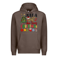 Coffee just a girl who loves christmas Premium Hoodie - MaliasSmallBusiness