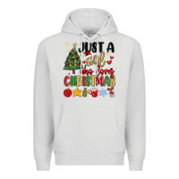 Dove Grey just a girl who loves christmas Premium Hoodie - MaliasSmallBusiness