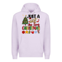 Lilac just a girl who loves christmas Premium Hoodie - MaliasSmallBusiness