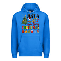 True Royal just a girl who loves christmas Premium Hoodie - MaliasSmallBusiness