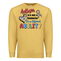 Antique Gold autism it's not a disability it's a different abil Premium Sweatshirt - MaliasSmallBusiness