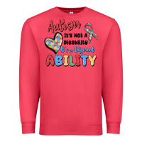 Cardinal autism it's not a disability it's a different abil Premium Sweatshirt - MaliasSmallBusiness