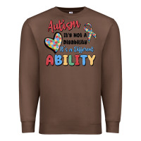 Chestnut autism it's not a disability it's a different abil Premium Sweatshirt - MaliasSmallBusiness