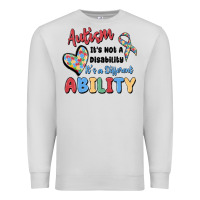Dove Grey autism it's not a disability it's a different abil Premium Sweatshirt - MaliasSmallBusiness