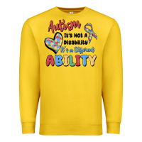 Lemon autism it's not a disability it's a different abil Premium Sweatshirt - MaliasSmallBusiness