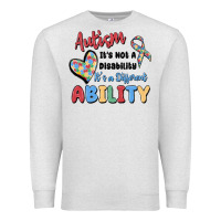 Oatmeal Heather autism it's not a disability it's a different abil Premium Sweatshirt - MaliasSmallBusiness