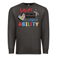 Smoke autism it's not a disability it's a different abil Premium Sweatshirt - MaliasSmallBusiness