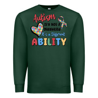 Sports Green autism it's not a disability it's a different abil Premium Sweatshirt - MaliasSmallBusiness