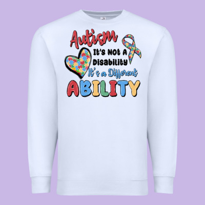 Autism It's Not A Disability It's A Different Abil Premium Sweatshirt Designed By Maliassmallbusiness