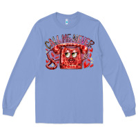 Colony Blue call me never Long Sleeve Tee - RacoonDesign