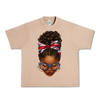 Burro union jack flag afro messy bun Urban Heavy Tee - texasbilliewilder