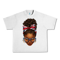 Lunar Rock union jack flag afro messy bun Urban Heavy Tee - texasbilliewilder