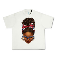Pistachio union jack flag afro messy bun Urban Heavy Tee - texasbilliewilder