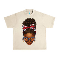 Sandshell union jack flag afro messy bun Urban Heavy Tee - texasbilliewilder