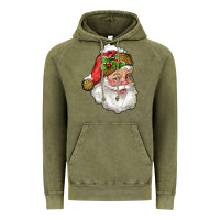 Vintage Olive Santa Claus With Snow Vintage Hoodie - RanaPortraitStore