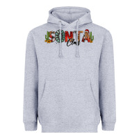 Heather Grey western christmas santa claus sunflowers and cactus Heavyweight Hoodie - Jasminsmagicworld