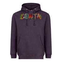 Plum western christmas santa claus sunflowers and cactus Heavyweight Hoodie - Jasminsmagicworld
