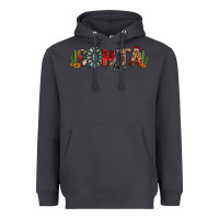 Smoke western christmas santa claus sunflowers and cactus Heavyweight Hoodie - Jasminsmagicworld