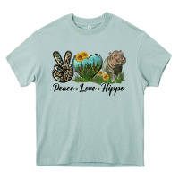 Arona Peace Love Hippo Heavy Core Tee - LillyAllenDesigns