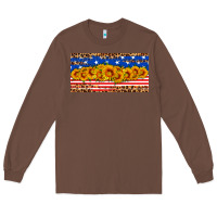 Chestnut usa flag sunflowers license plate Long Sleeve Tee - HRA Design Shop