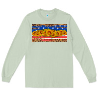 Matcha usa flag sunflowers license plate Long Sleeve Tee - HRA Design Shop