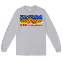 Moon Dust usa flag sunflowers license plate Long Sleeve Tee - HRA Design Shop